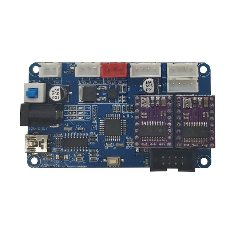 2-axis 1,1 GRBL плата управления+ Автономный контрольный Лер DIY лазерная гравировальная машина micro 2 axis шаговый двигатель управляющая плата - Цвет: Control board