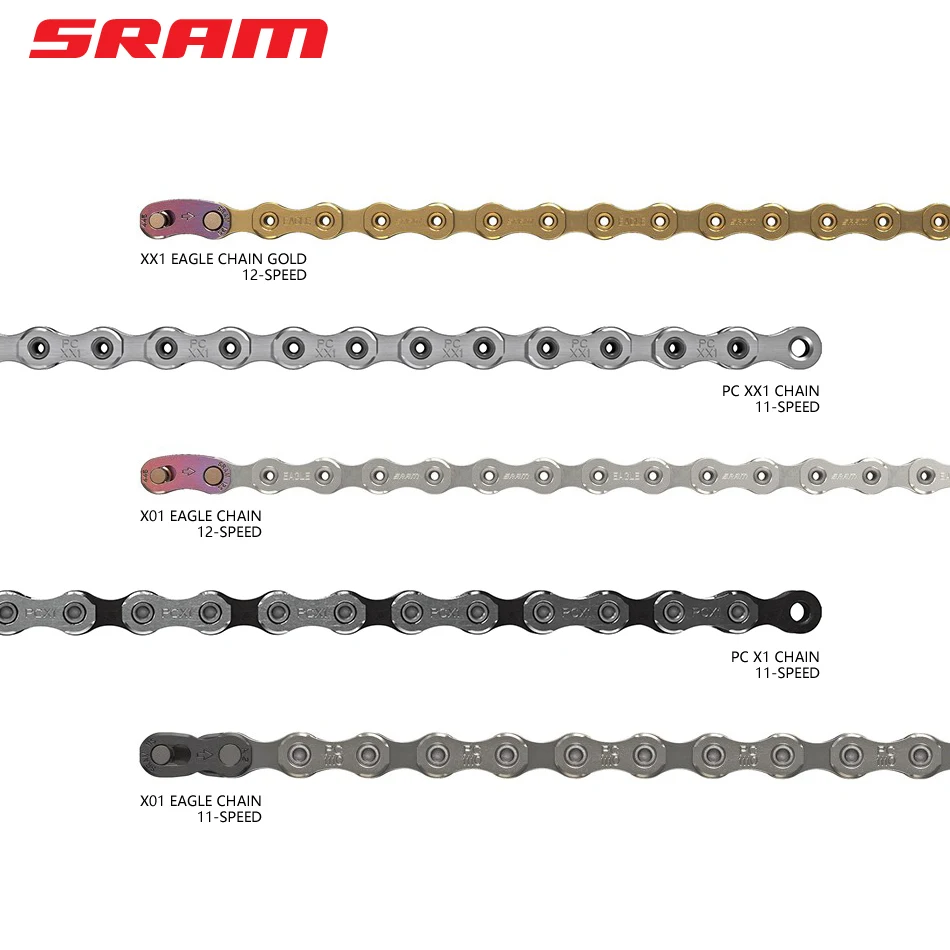 SRAM 11/12 скорость цепи PC 1110 X1 XX1 RED22 X01 MTB & Цепь для дорожного велосипеда 114/116/118/126