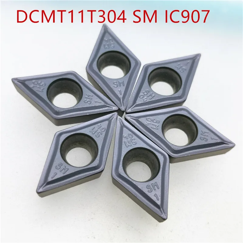 DCMT11T304 SM IC907 IC908 DCMT11T308 SM IC907 IC908 поворотные твердосплавные вставки токарный станок фреза резак Режущий инструмент для ЧПУ