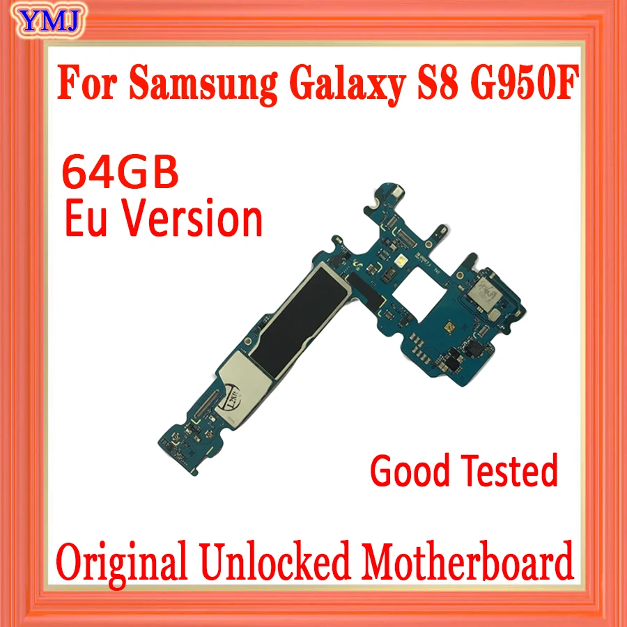 Для samsung Galaxy S8 G950F оригинальная разблокированная материнская плата 64 ГБ, с системой Android Версия ЕС для Galaxy S8 G950F материнская плата