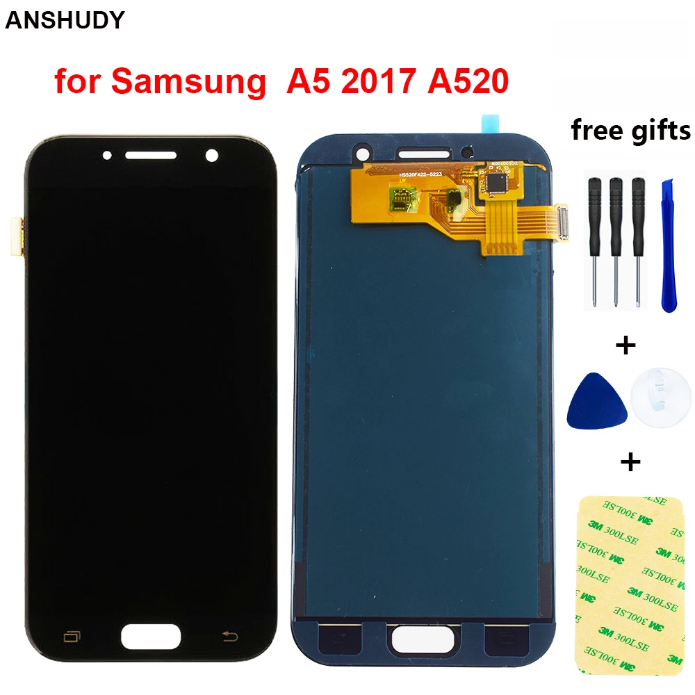 Для Samsung Galaxy A5 A520 ЖК-дисплей сенсорный экран дигитайзер в сборе для Samsung A520F дисплей SM-A520F ЖК-замена