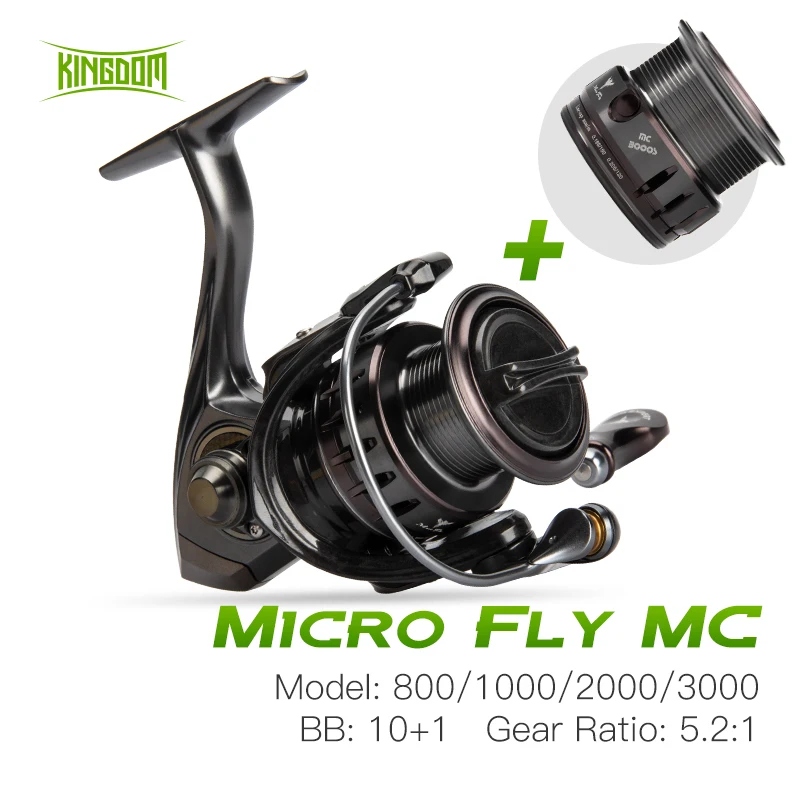 

Kingdom Carbon Fiber Spinning Fishing Reel 800/1000/2000/3000 Series 5.21 10+1BB Max Drag 8KG Ultralight Saltwater Fishing Reel