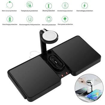 

X9A 4in1 10W Qi Wireless Charger Car Cup with USB Output for IPhone 11/Pro/Pro Max for Airpods 2th Car Charger 19Oct27