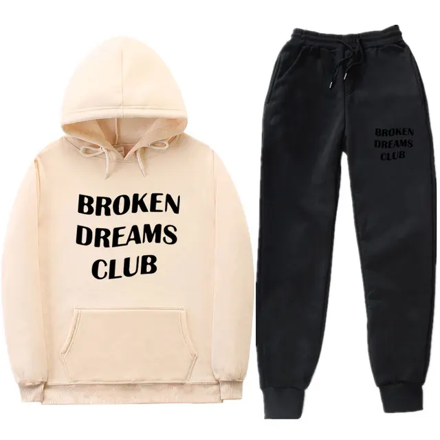 breaked Club Sudadera con capucha + Pantalones Tumblr inspire una ropa deportiva de Tumblr neutral, suave y opaco, ropa deportiva para hombre|Sudaderas con capucha y sudaderas| - AliExpress
