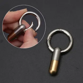 

Stainless Steel Unboxing Cutter Sharp Capsule Keyring Tiny Cutting Tool Keychain AXYD