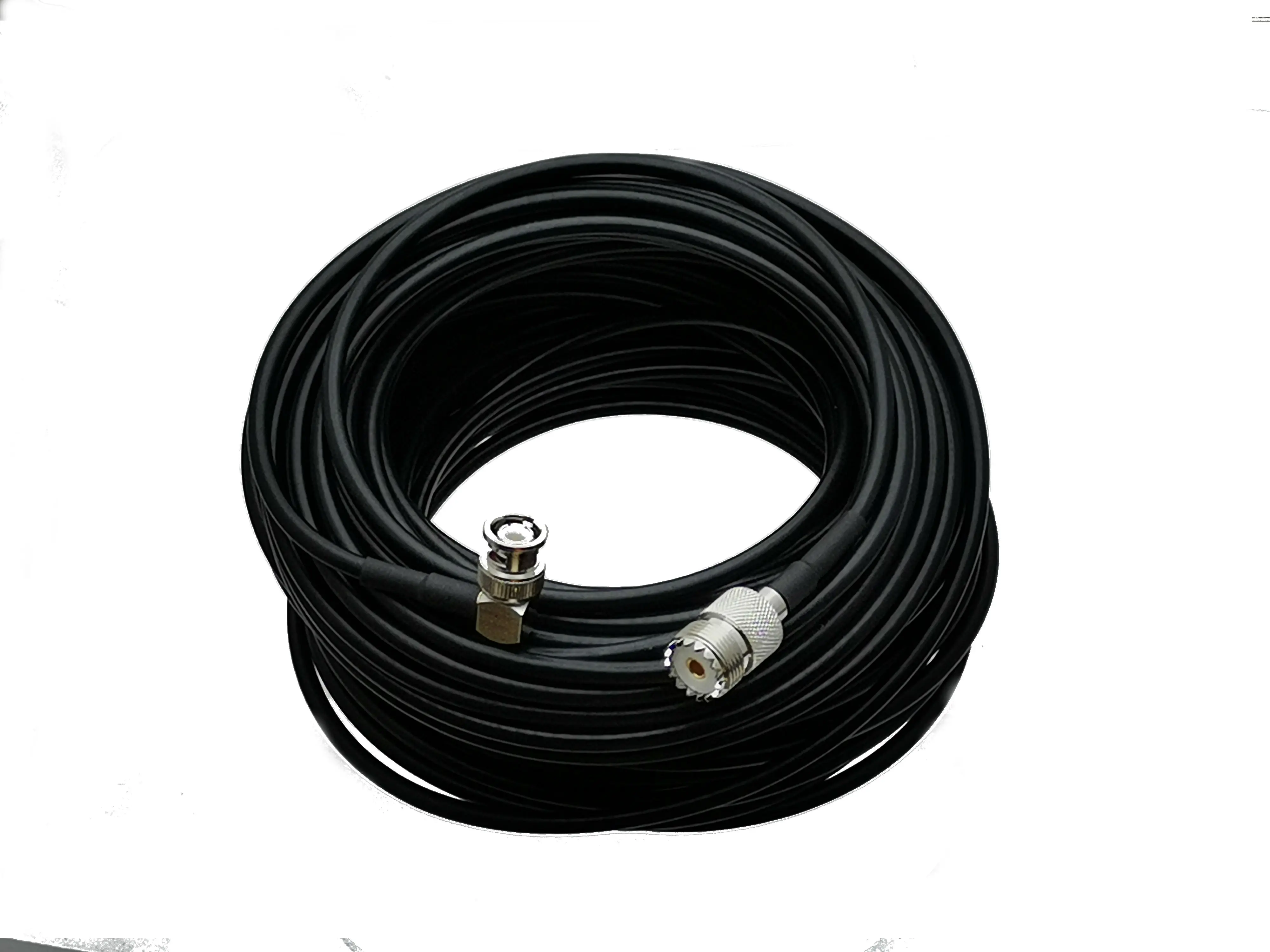 RG58 UHF SO239 женский Джек BNC штекер правый угол RF гибкий соединительный кабель 6 футов~ 20 м