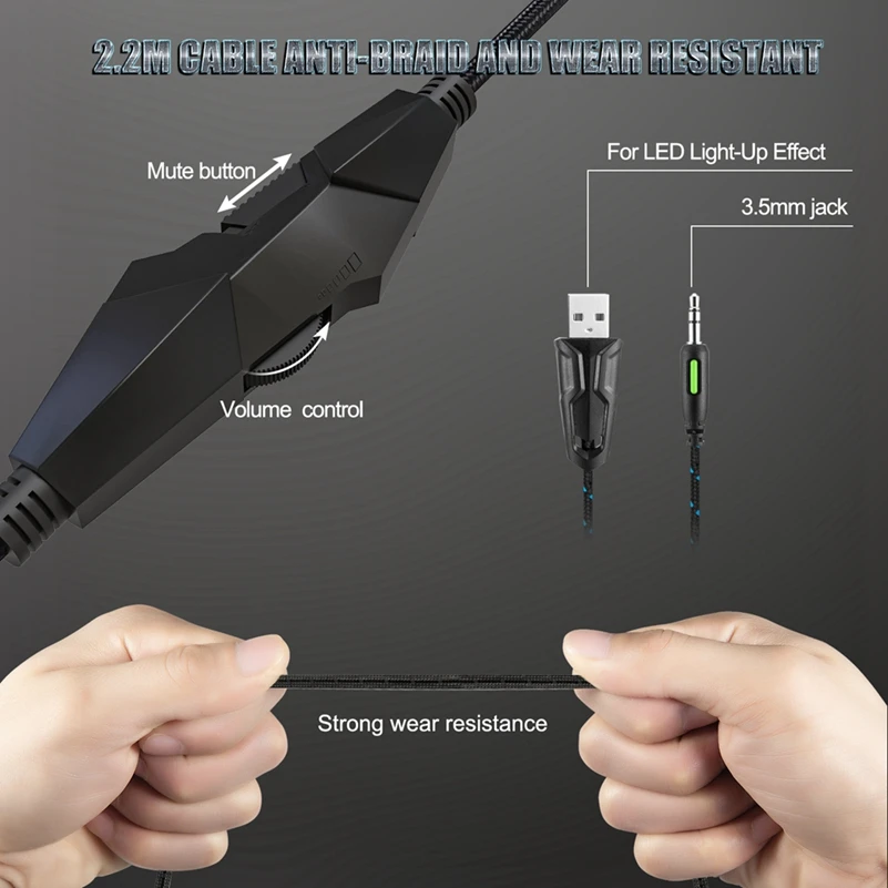 ONIKUMA K19 3,5 мм разъем стерео игровая гарнитура игровые наушники лучшие бас наушники с микрофоном RGB светодиодный свет и игровая мышь Мыши