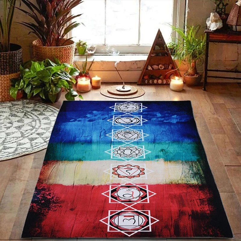Wall Hanging Decoration 7 Chakra Mandala Bohemia Blanket Tapestry Summer Beach Towel Yoga Mat Home Tablecloth Ornaments | Дом и сад