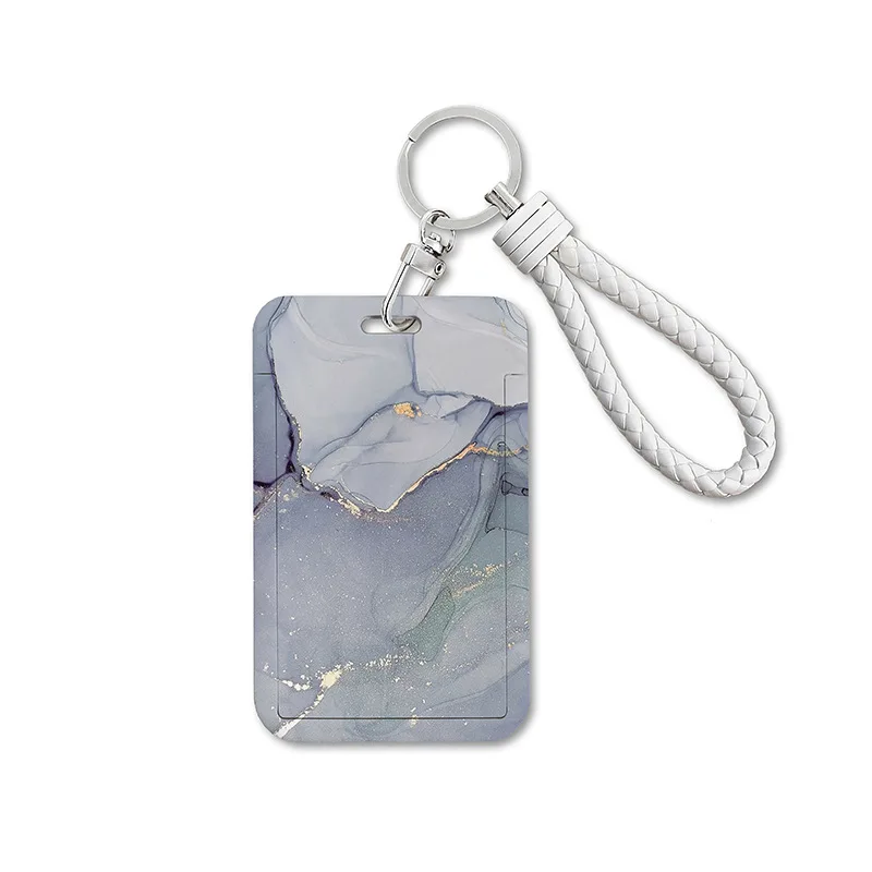 Simple INS Style Marble Cement Color Credit Card Case Student Card Name Badge Word card, Sheath, Photo Holder
