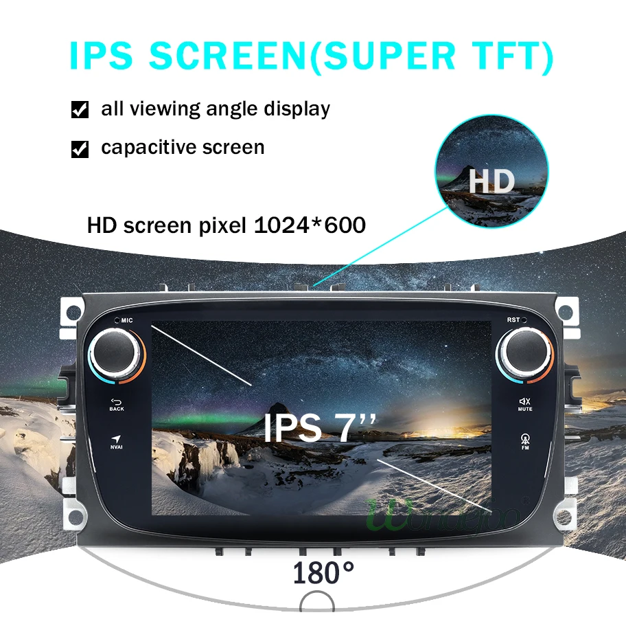 Wondefoo Android 9,0 DSP ips радио gps для FORD FOCUS Mondeo 9 S-MAX C-MAX Galaxy Kuga Навигация стерео рекордер без DVD плеера