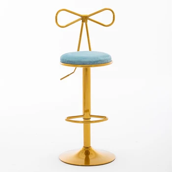 

Nordic bar chair swivel lift backrest chair modern minimalist bar chair ins light luxury home high stool