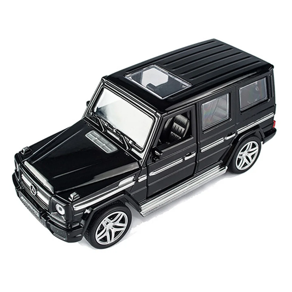 Black Горячая литая модель автомобиля G65 SUV 1:32, детские металлические игрушки, колеса, спортивный автомобиль, оттягивающийся, мигающий, для детей, на день рождения, рождественские подарки - Цвет: Black