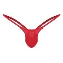 ゲイ下着セクシーな皮ひもオープンバックメンズパンツ低ウエストブリーフ G ストリング Tバック下着男性ランジェリータンガ Hombre(China)