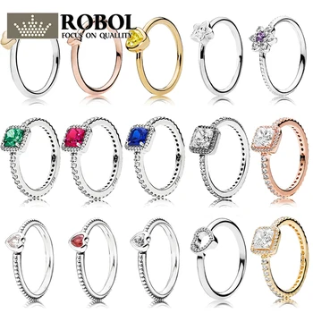 

PDB JZ 06 original 100% 925 Sterling Silver Ring with logo, transparent cubic zirconia leaf ring.