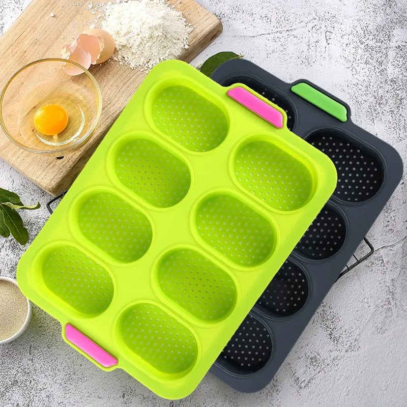 

New color point silicone two-color cake mold thick muffin cup jelly pudding oven bread cake baking mold