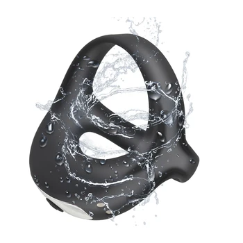 Male Silicone Penis Ring 3 in 1 Ultra Soft Cock Ring 10 Vibration for Erection Enhancing Time Delay Ejaculation Sex Toys for Men 5