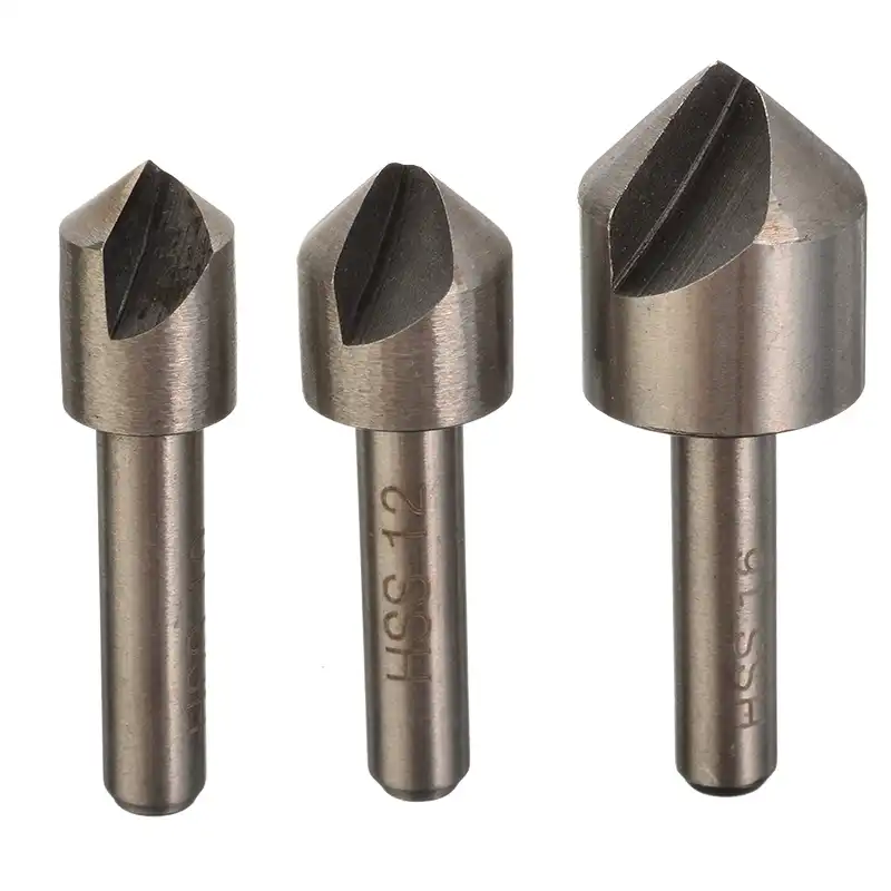 3PCS//KIT HSS Chamfering Drill Bits Countersink Steel End Mill Cutter 10//12//16mm