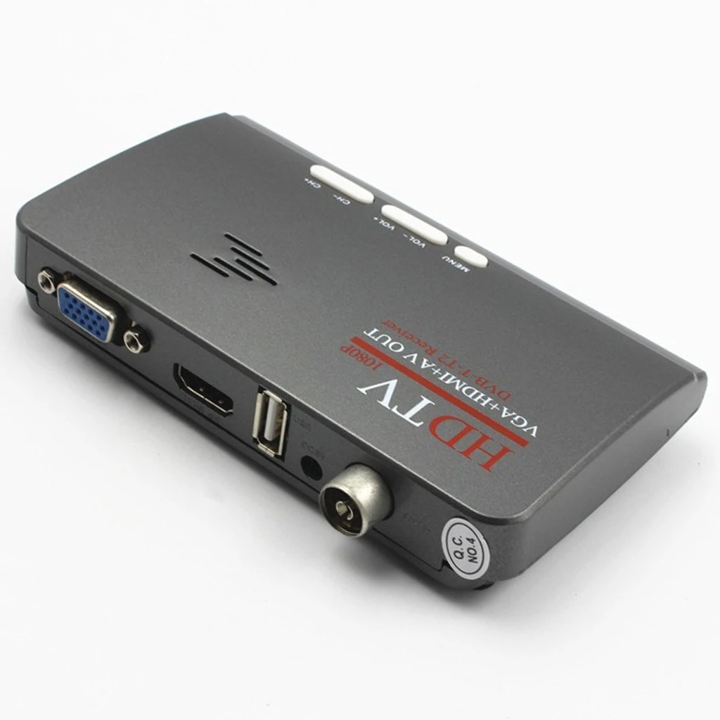 DVB-T/DVB-T2 TV Tuner Receiver DVB T/T2 TV Box VGA AV CVBS 1080P HDMI Digital HD Satellite Receiver With Remote Control