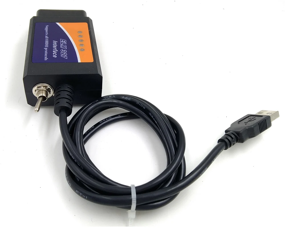 ELM327 USB V1.5 с переключателем OBD2 сканер диагностический инструмент модифицированный для Ford Forscan ELMconfig CH340+ 25K80 чип HS-CAN/MS-CAN