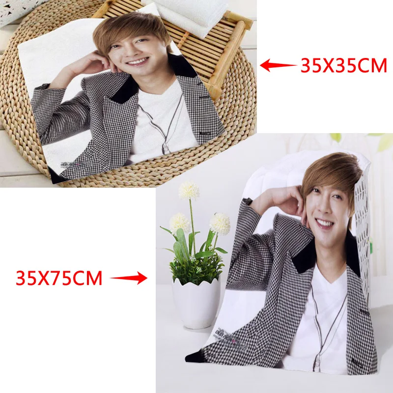 35x35 см, 35x75 см полотенца на заказ KPOP Ким Хюн Чжун печатные квадратные полотенца микрофибра Абсорбирующая сушка банные полотенца мочалка