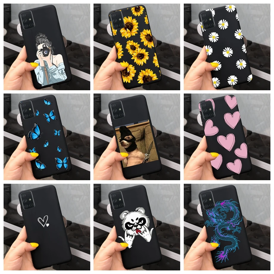 Per Samsung A71 Custodia Nera Custodia Per Telefono Di Lusso Di Alta Qualità Per Samsung Galaxy A71 4/5G A 71 5G Uw Funda Cover Antipolvere Coque