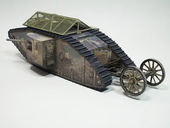 

3D Paper Model 1:35 British Mark.I Male Tank World of Tanks Chariot Diecast Manual DIY Military Collection Gifts