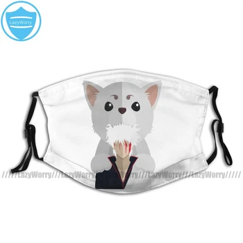 

Gintama Mouth Face Mask Gintama Gintoki Sadaharu Facial Mask Funny Kawai with 2 Filters for Adult