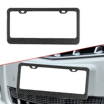

Auto License Plate Frame Accessories Carbon Fiber License Plate Frame W/ 2 Screw