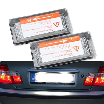 

2pc/set Upgrade Led License Plate Light Rear Lamp For BMW E46 4D Sedan 5D Tour