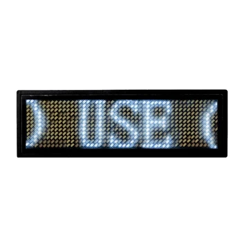 

Programmable LED Digital Scrolling Message Name Tag Id Badge(11x44 Pixels) (white)