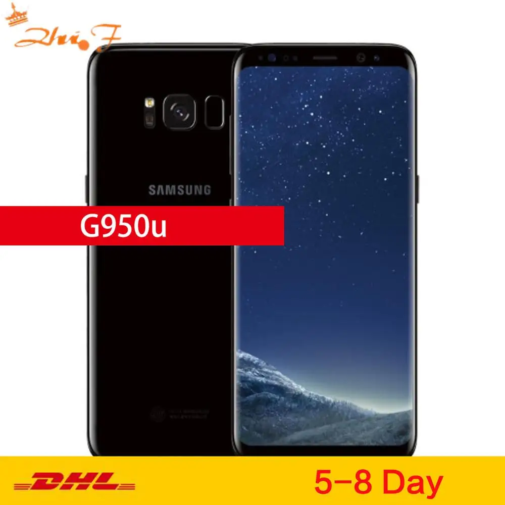 Samsung-teléfono inteligente Galaxy S8 G950U, teléfono móvil Original libre LTE, GSM, Android, Octa Core, pantalla de 5,8 pulgadas, cámara de 12.0mp, 4GB RAM, 64GB ROM, procesador Snapdragon 835, soporta NFC