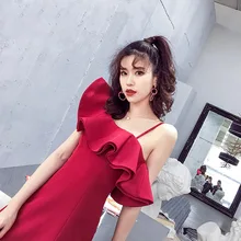 Evening Gown New Style Elegant Debutante Camisole Red Banquet Dress Short Dress for Toast Dress