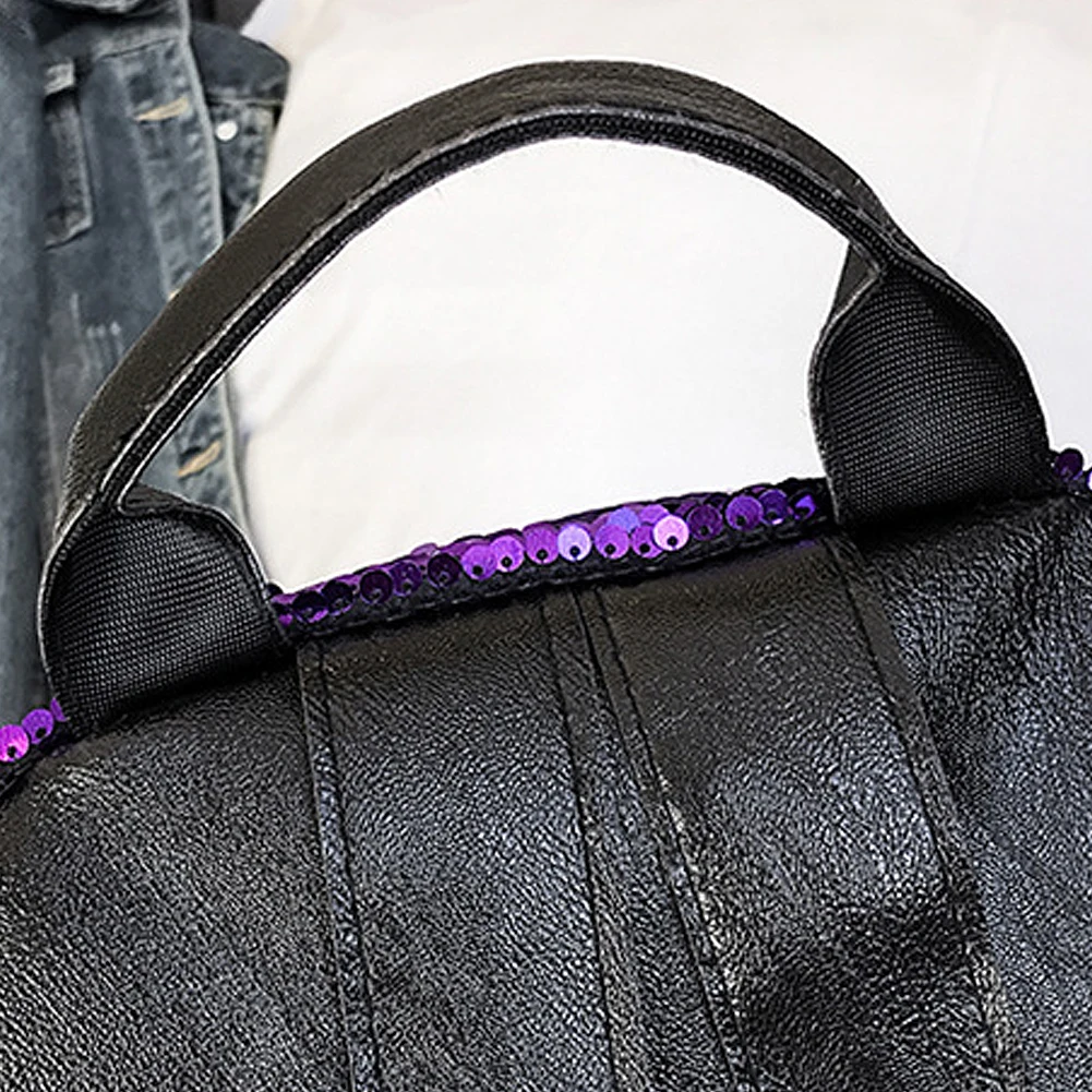 Рюкзак с пайетками Damen Leder Schulter Schule Schultertasche Handtasche Reisen