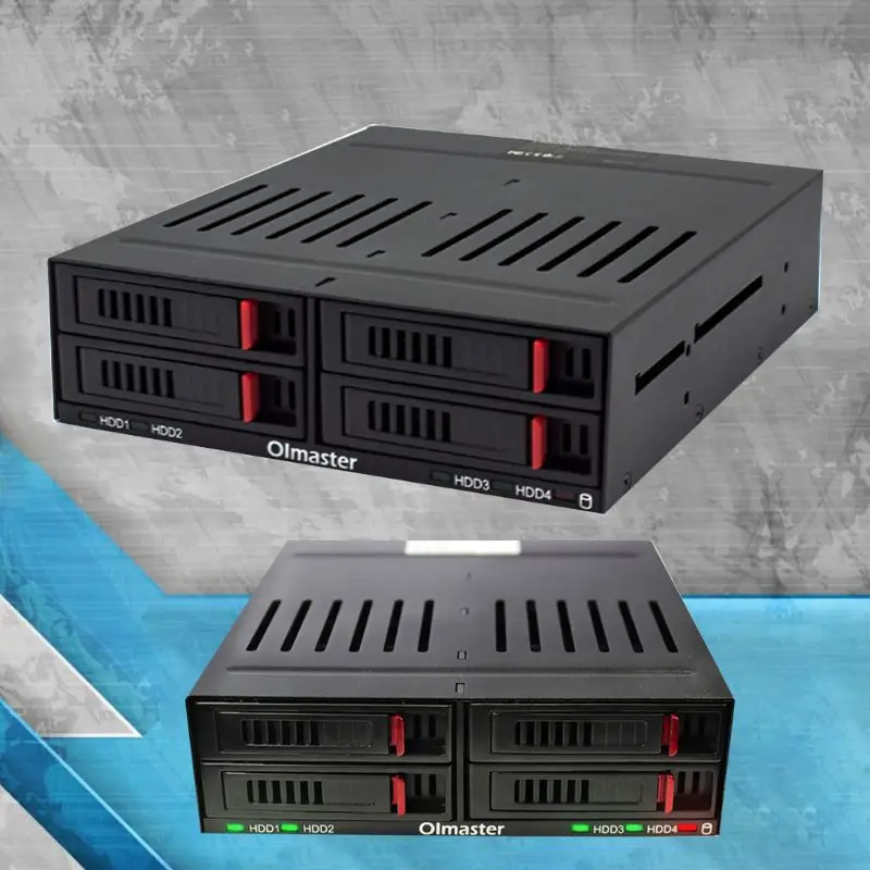 

HE-2006 4x2.5" Slots SATA Internal Rack Hard Drive Case HDD SSD Enclosure Cover