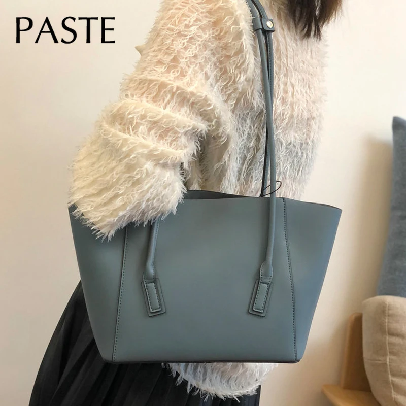 2020 брендовая дизайнерская зимняя большая трапециевидная Сумка тоут женская
