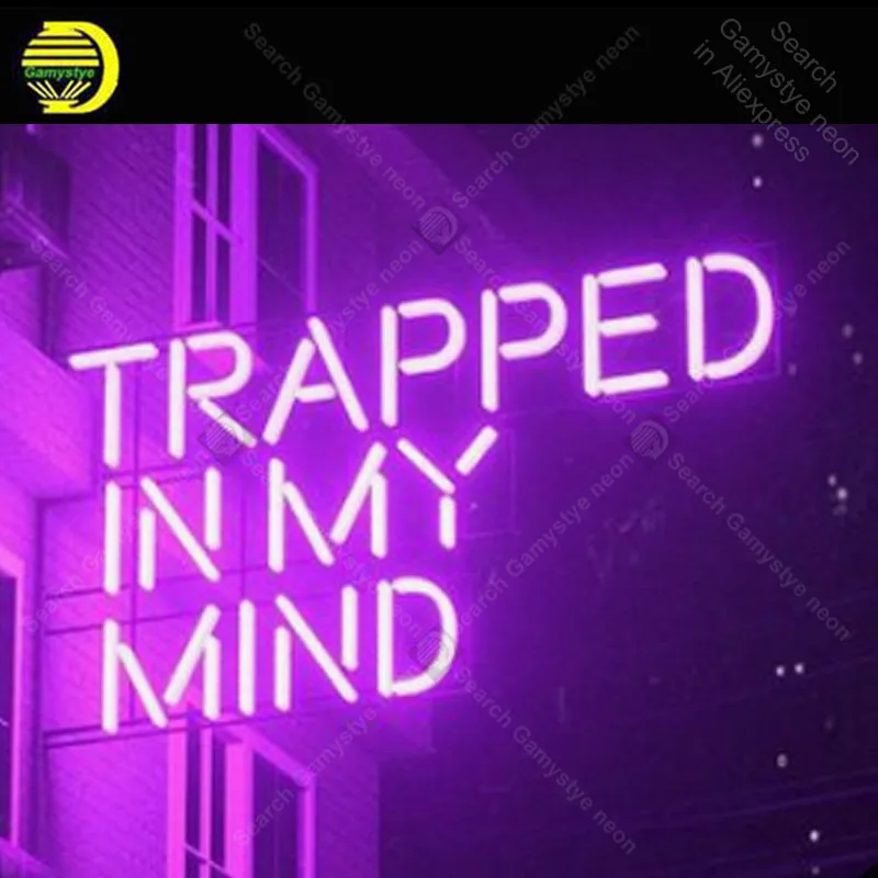 Неоновый светильник знаки в ловушке голове неоновые лампы знак лампа ручной