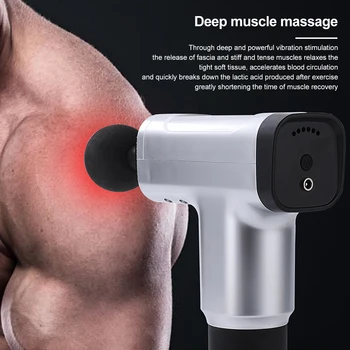 

EMS Massage Gun Cordless Rechargeable Muscle Stimulator Deep Tissue Massager Device Body Relaxation Slimming Shaping Pain Relief