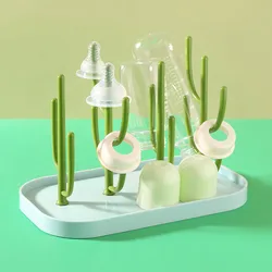 Baby Bottle Drainer Holder Infant Feeding Milk Bottle Drying Stand Pacifier Cup Draining Rack Grey