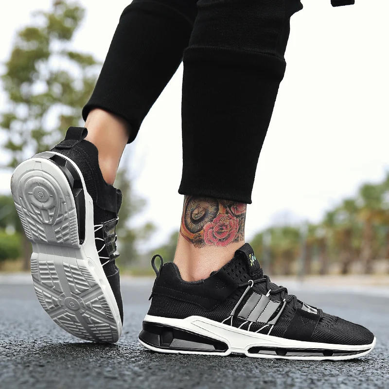 2019 осенние модные мужские кроссовки дышащая Вулканизированная обувь из