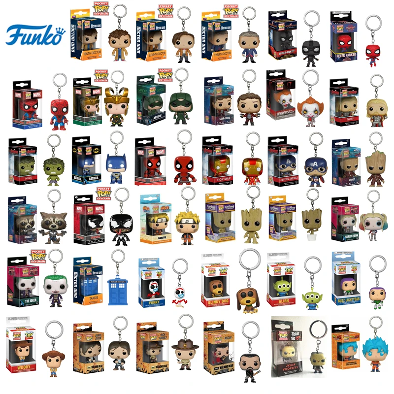 FUNKO POP карманная игрушка брелок Marvel Железный человек Грут Локи это пеннивайз