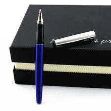 Деловая Ручка-роллер из металла и нержавеющей стали, матовая черная шариковая ручка, канцелярские принадлежности для офиса и школы с черными чернилами