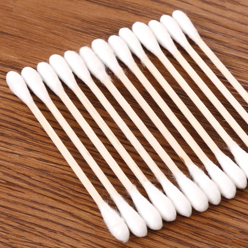 100Pcs/Pack Colors Double Head Cotton Swab Women Makeup Cotton Buds Tip for Wood Sticks Nose Ears Cleaning Health Care Tools 5
