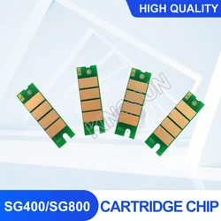 Cartouches d'encre compatibles SG400/SG800, 4 pièces, puces pour imprimante BK C M Y 