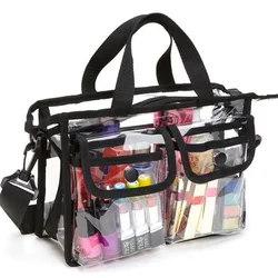 Transparent PVC Waterproof Large Cosmetic Bag Women Handbag Beauty Case Travel Organizer Beach Toiletry Pouch Clear Makeup Bag