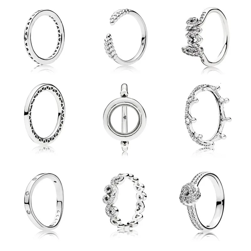 Серебряное право 925 яркая Арка Любовь Корона коробка для подписи сартенес Женское Обручальное Кольцо изысканное винтажное Ювелирное Украшение в подарок на день рождения