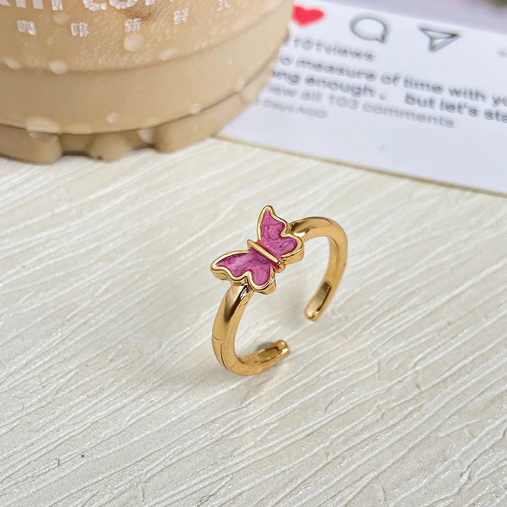 2021 Harajuku Gothic Vintage Hollow Butterfly Rings For Women Adjustable Rings Wedding Party Statement Jewelry 