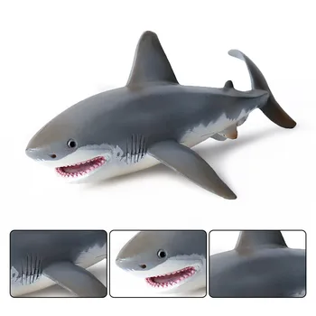 

Shark Shaped Simulation Ocean Animal Toy Model Shark Anti Stress Squeeze Model For Kids Children Home Decoration Ornaments