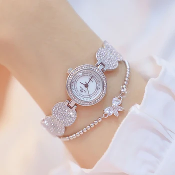 

Women Quartz WristWatch Top Brand Luxury Crystal Stainless Steel Lady Wrist Watch Mesh Female Clock Dropship Relogio Feminino