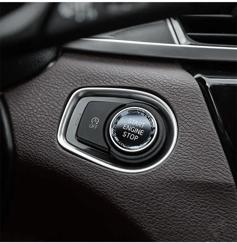 Car styling ENGINE START STOP switch button Cover Sticker For BMW X1 X2 X3 X4 X5 X6 F25 F26 F15 F16 F48 F49 F39 Auto Accessories |