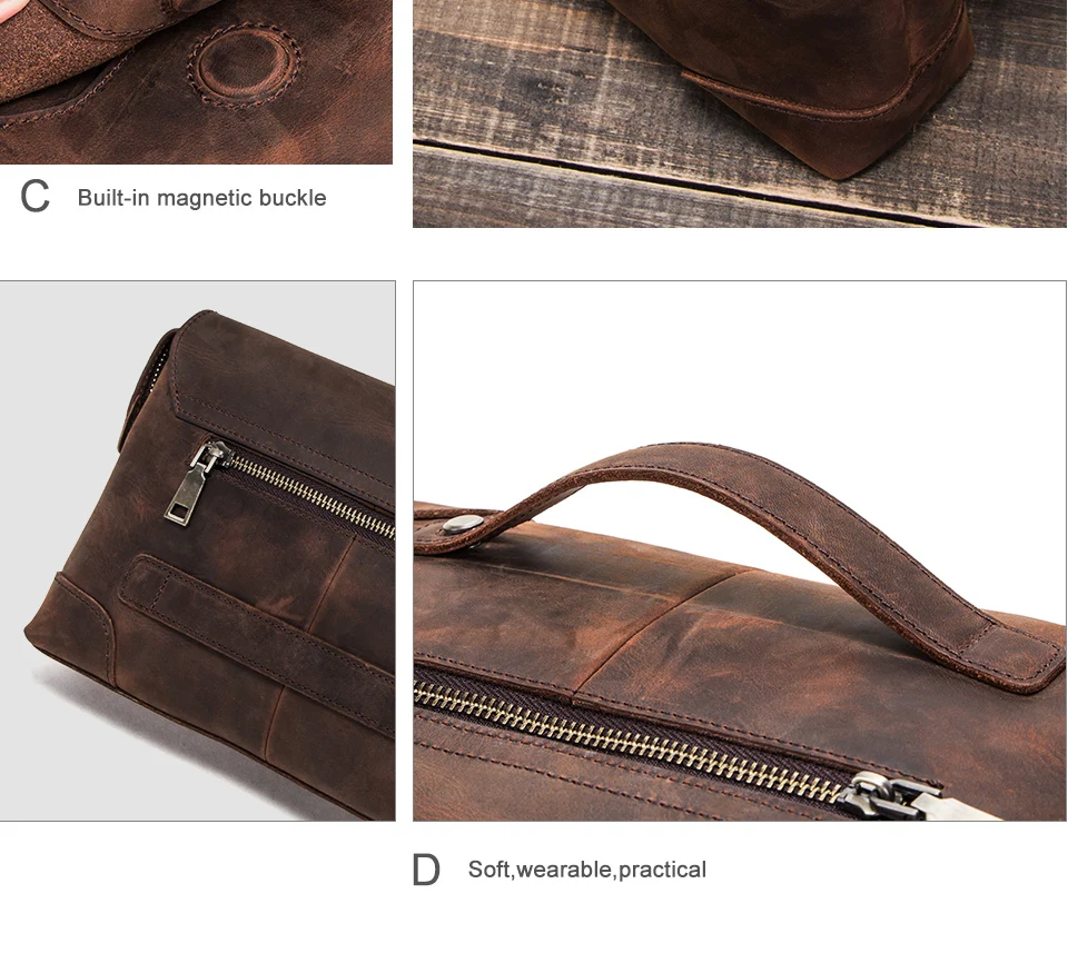 Capa de couro com suporte de mão,